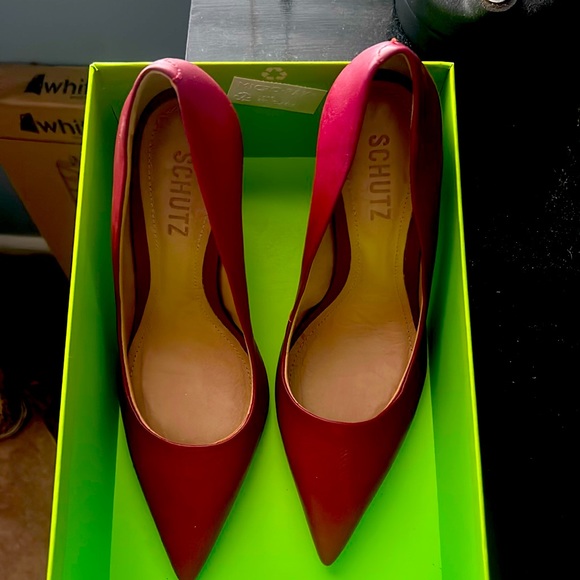 schutz red heels